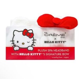 The Crème Shop Signature Hello Kitty Bow Plush Spa Headband